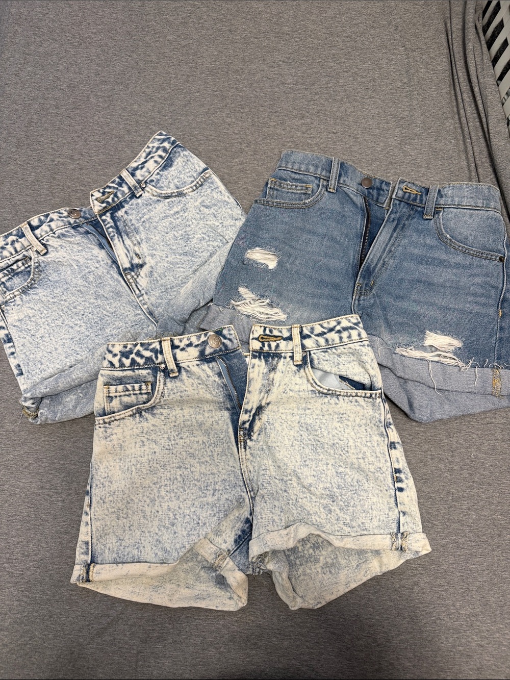 Womens Light Wash Denim Shorts LOT